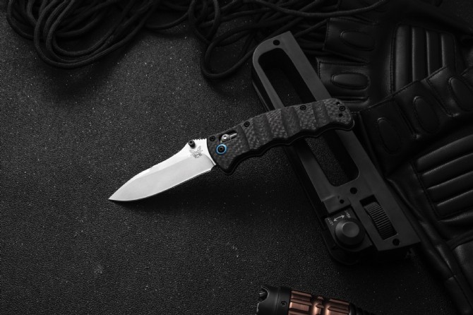 Benchmade Butterfly 484S-1 Carbon Fiber Handled Folding Knife