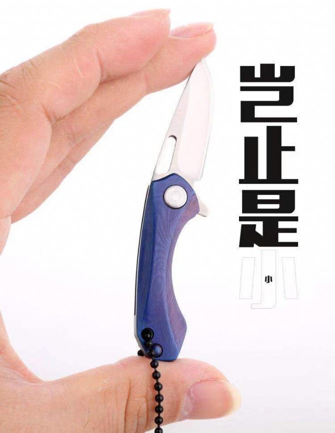 Solingen all steel keychain mini folding knife