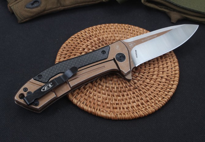 ZT0801 steel + carbon fiber folding knife