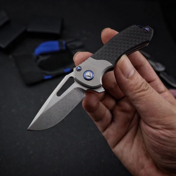 Micro Technology - Tianqi M390 Titanium Handle Folding Knife