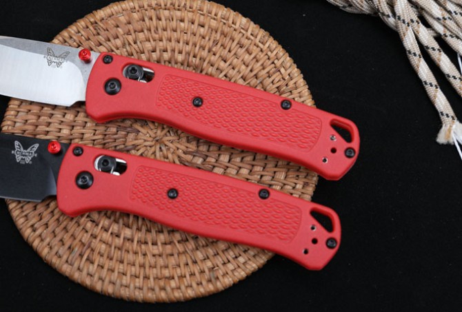 New version of butterfly 535 folding knife (red handle)