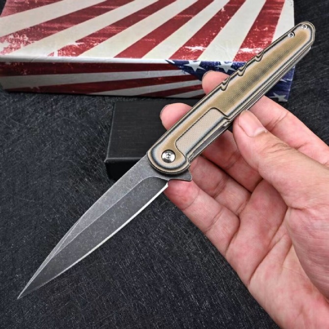 Green Shark Folding Knife (Real D2 Steel)