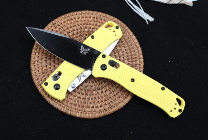 New version of butterfly 535 folding knife (yellow handle)