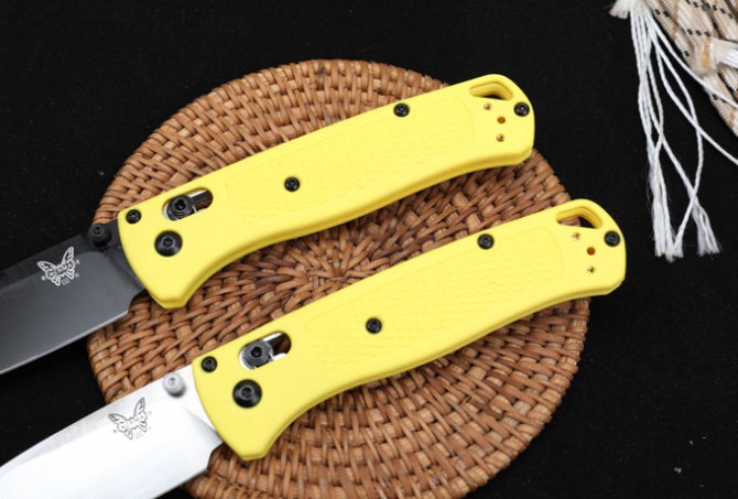 New version of butterfly 535 folding knife (yellow handle)