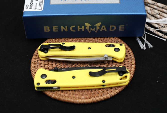 New version of butterfly 535 folding knife (yellow handle)