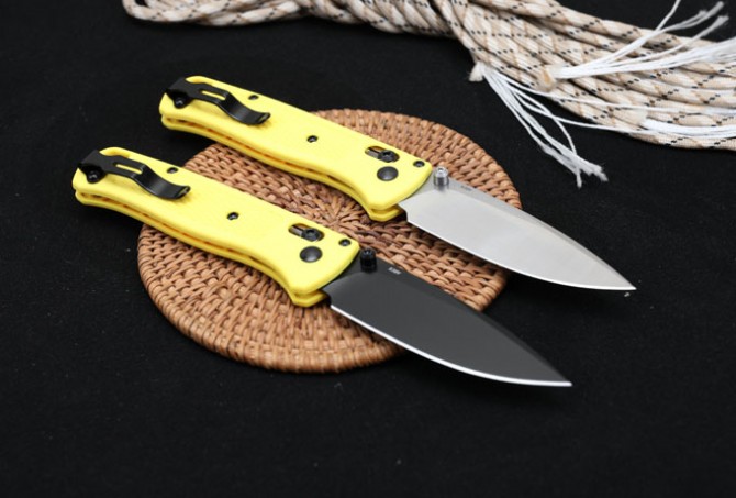 New version of butterfly 535 folding knife (yellow handle)