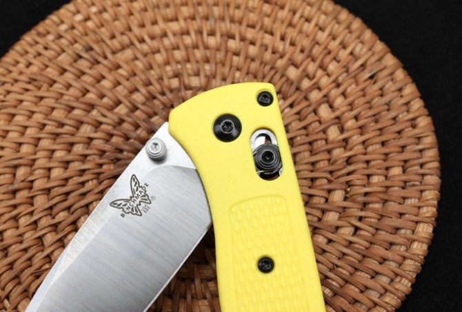 New version of butterfly 535 folding knife (yellow handle)