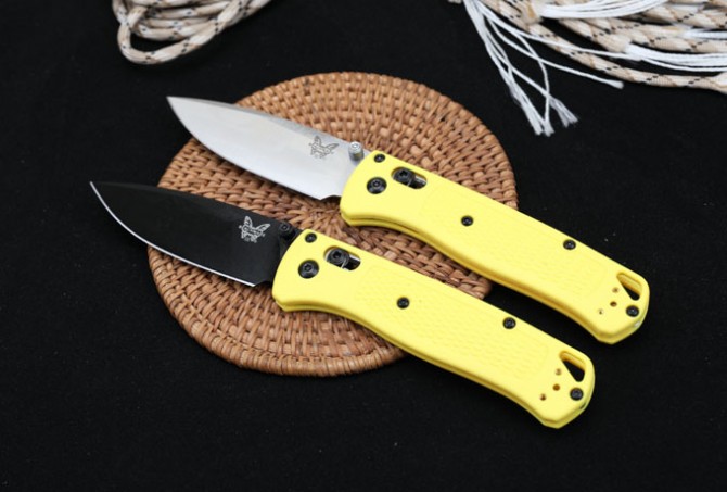 New version of butterfly 535 folding knife (yellow handle)