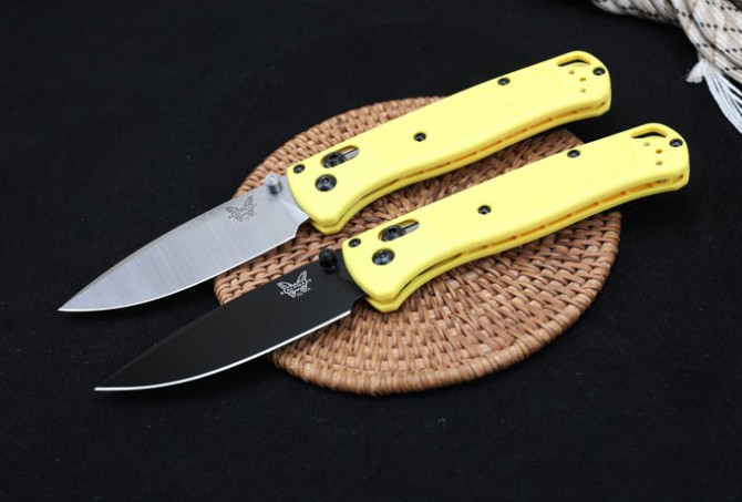 New version of butterfly 535 folding knife (yellow handle)