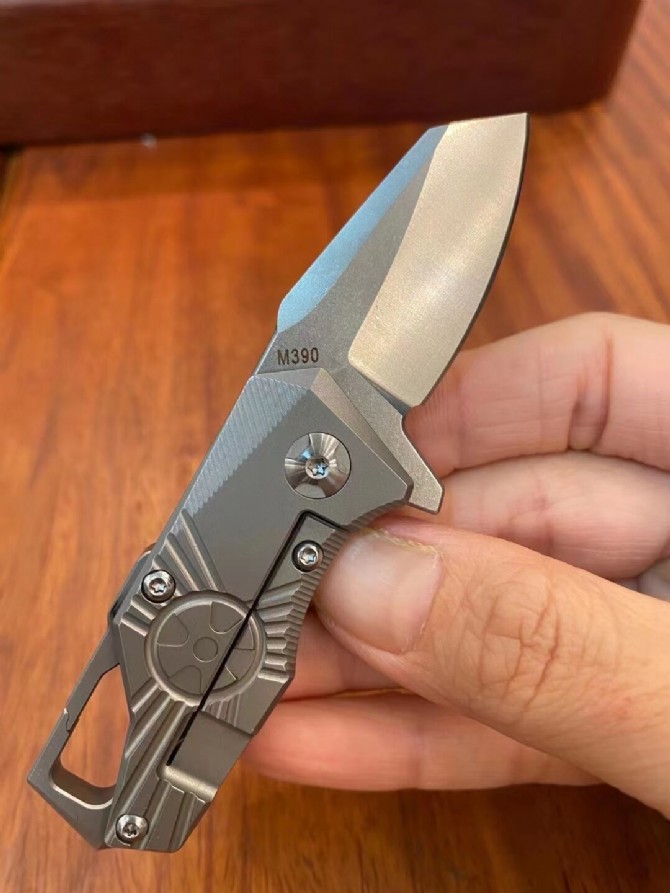 m390 titanium alloy mini folding knife