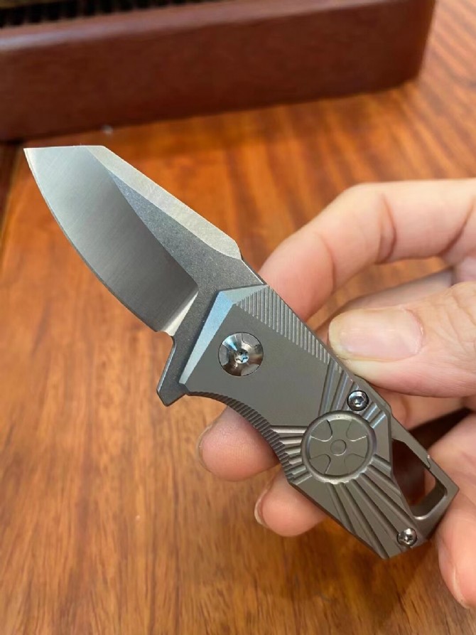 m390 titanium alloy mini folding knife