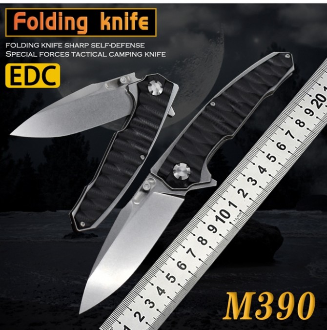 M390 python folding knife