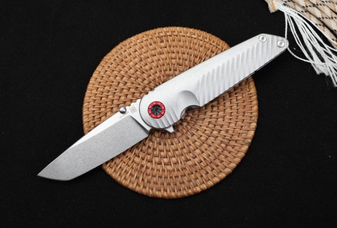 Steel handle rocket folding knife