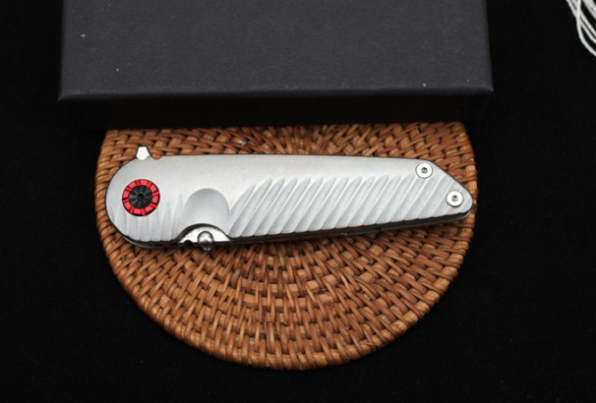 Steel handle rocket folding knife