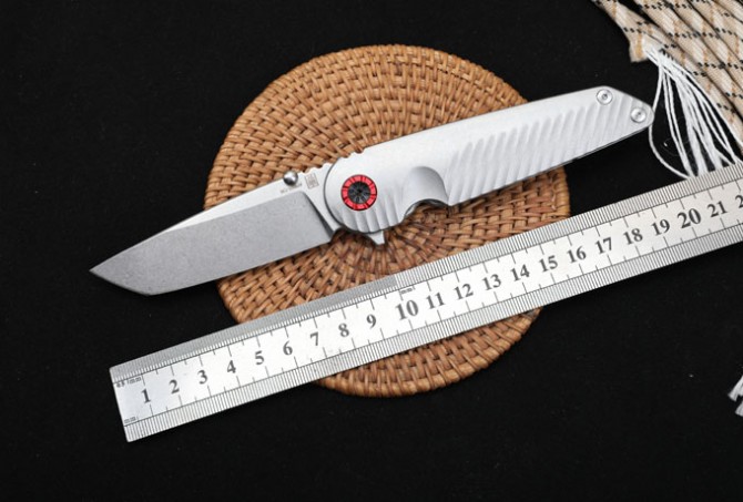 Steel handle rocket folding knife