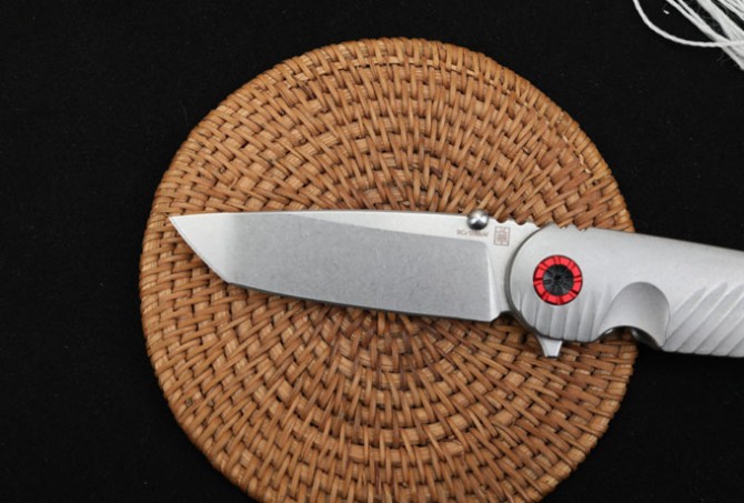 Steel handle rocket folding knife