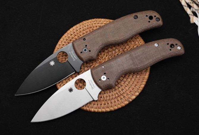 Spider C229 Shaman Bearing Folding Knife (linen handle)