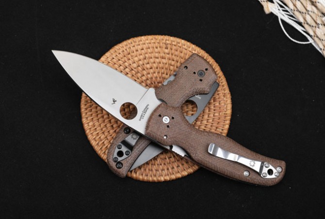 Spider C229 Shaman Bearing Folding Knife (linen handle)