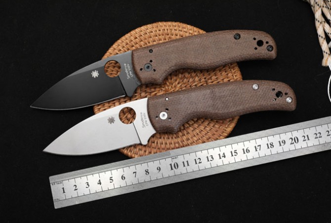 Spider C229 Shaman Bearing Folding Knife (linen handle)