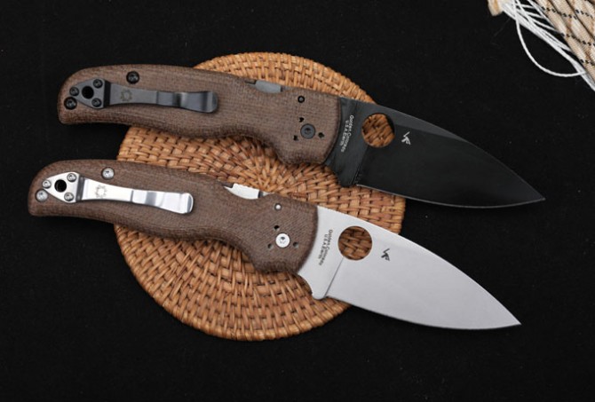 Spider C229 Shaman Bearing Folding Knife (linen handle)