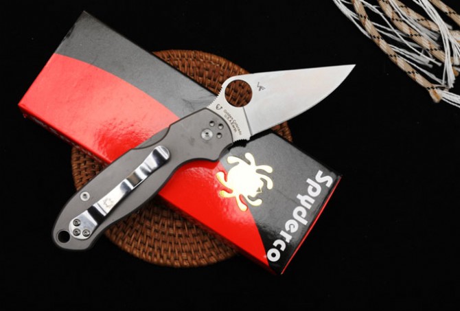 SPYDERCO Spider C223 Titanium Bearing Folding Knife