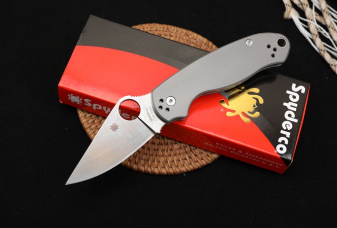 SPYDERCO Spider C223 Titanium Bearing Folding Knife