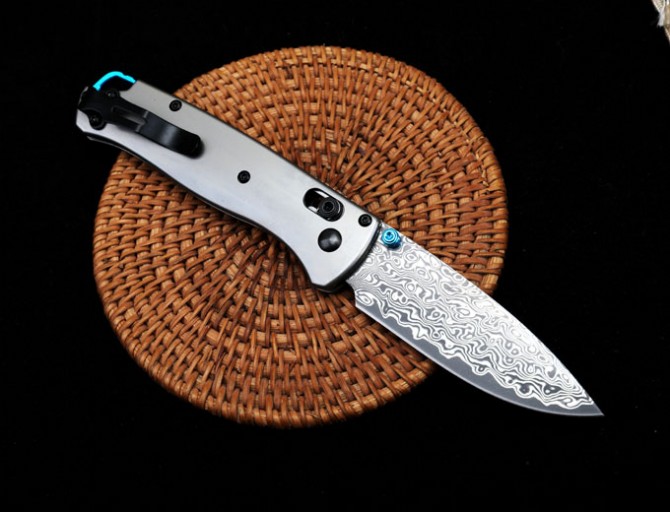 Benchmade Butterfly Titanium Alloy 535 (Damascus Steel)