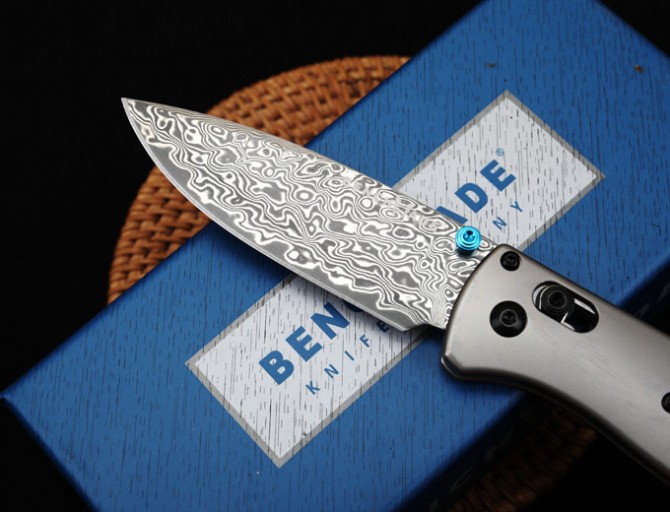 Benchmade Butterfly Titanium Alloy 535 (Damascus Steel)