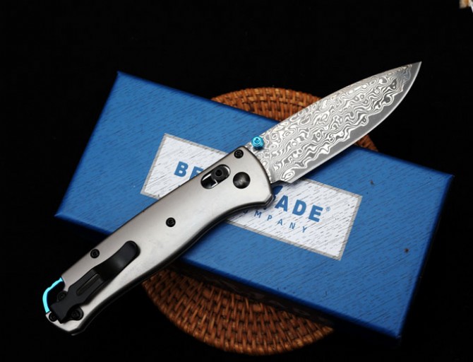 Benchmade Butterfly Titanium Alloy 535 (Damascus Steel)