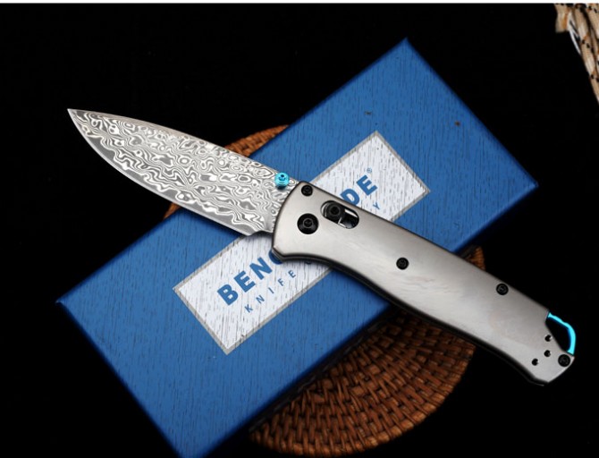 Benchmade Butterfly Titanium Alloy 535 (Damascus Steel)