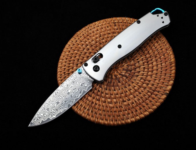 Benchmade Butterfly Titanium Alloy 535 (Damascus Steel)