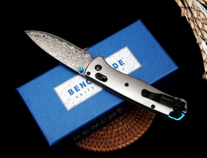 Benchmade Butterfly Titanium Alloy 535 (Damascus Steel)