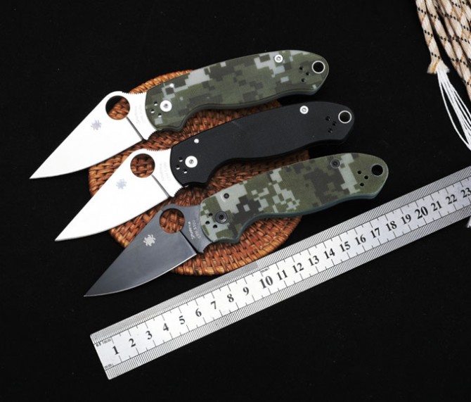 SPYDERCO Spider C223 bearing folding knife (G10 handle)