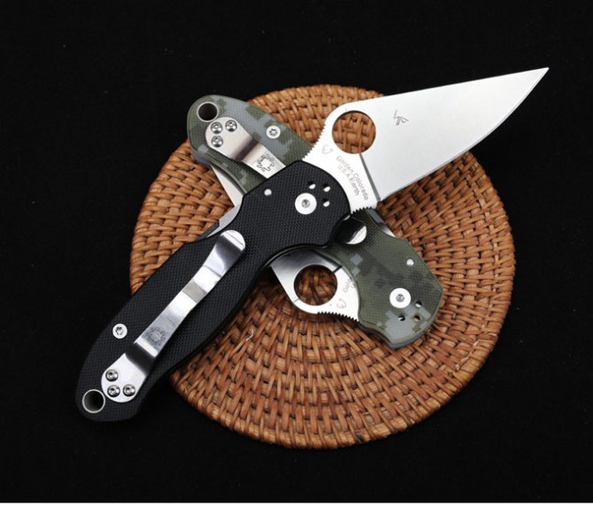 SPYDERCO Spider C223 bearing folding knife (G10 handle)