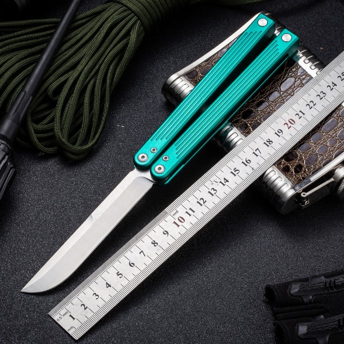 CNC integrated T6061 aluminum alloy precision ground butterfly knife