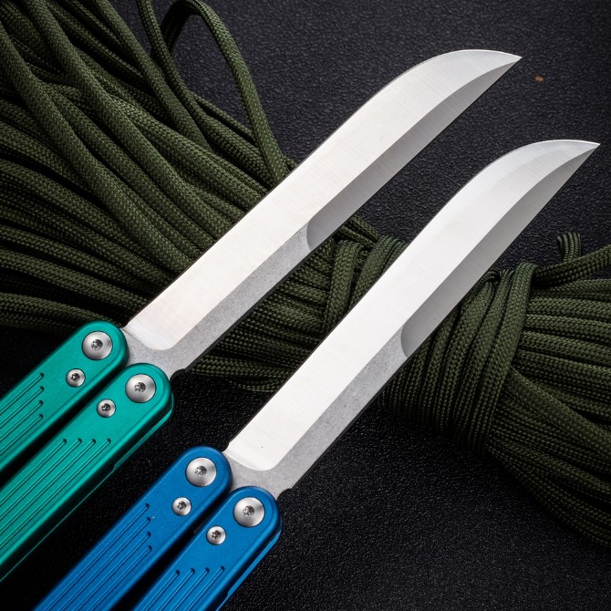 CNC integrated T6061 aluminum alloy precision ground butterfly knife