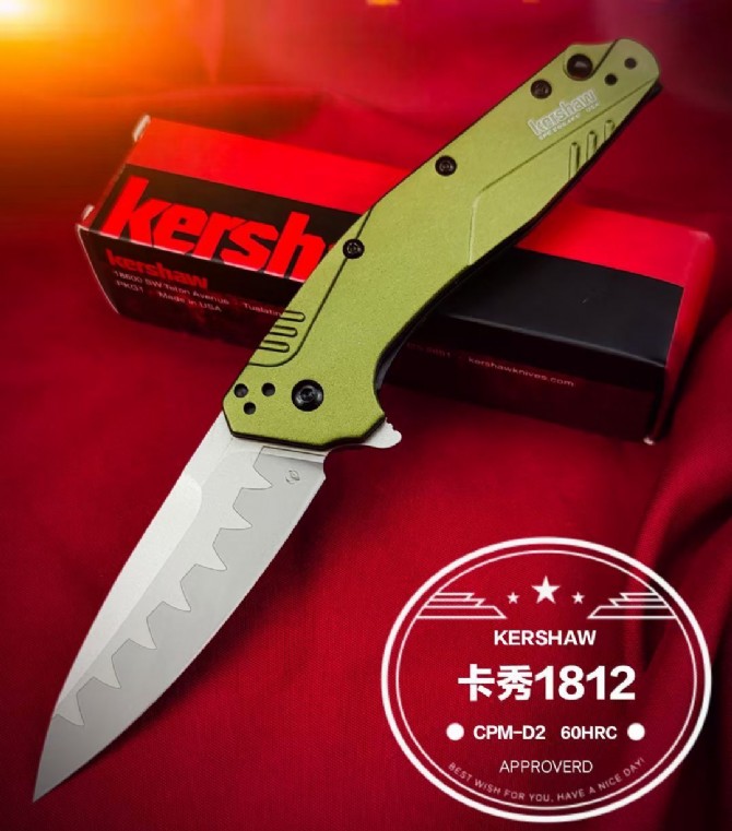 2023 new model [Kershaw-1812] CPM-D2 steel + 6062 space aluminum alloy handle boutique EDC folding knife