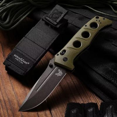 Benchmade Butterfly 275SFE-2 Adamus Heavy Duty Tactical Folding Knife (Large with Tactical Nylon Bag) Green Handle