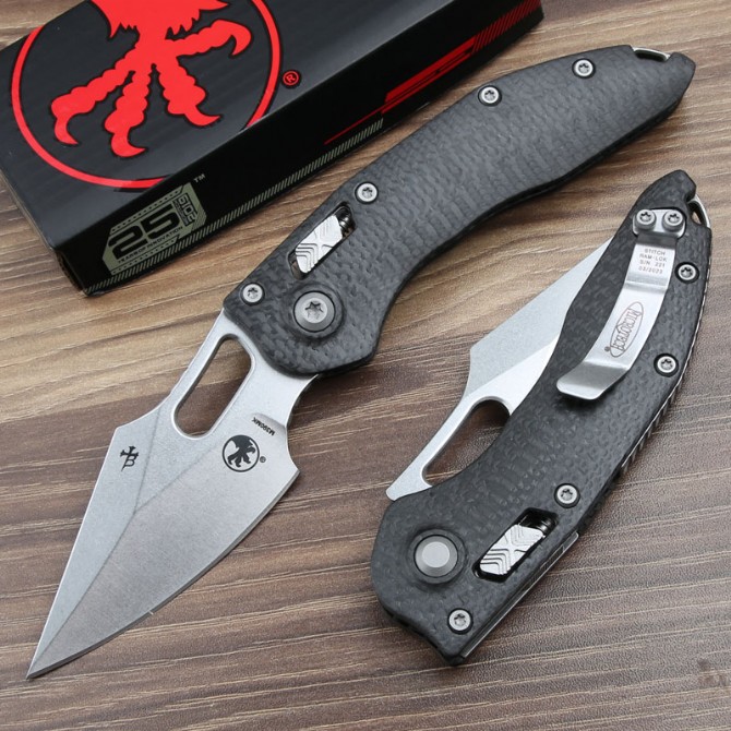 Microtech Stitch-Ramloc carbon fiber version