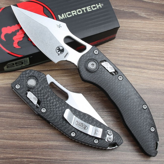 Microtech Stitch-Ramloc carbon fiber version