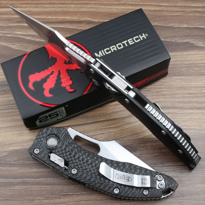 Microtech Stitch-Ramloc carbon fiber version