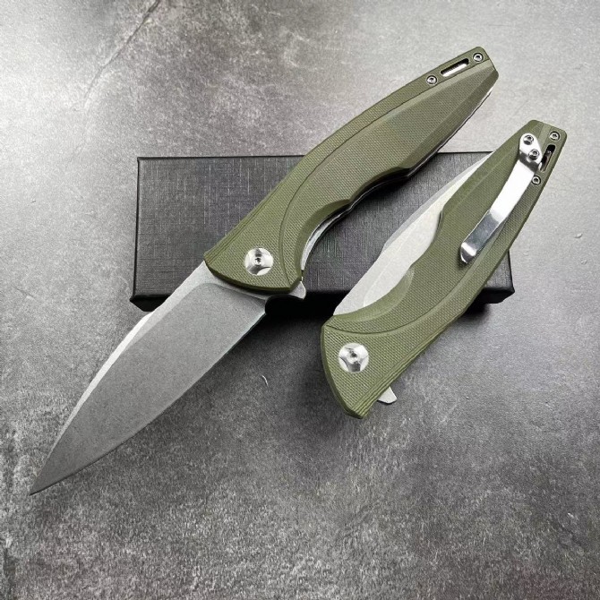 JJ085 folding knife (large size) green handle