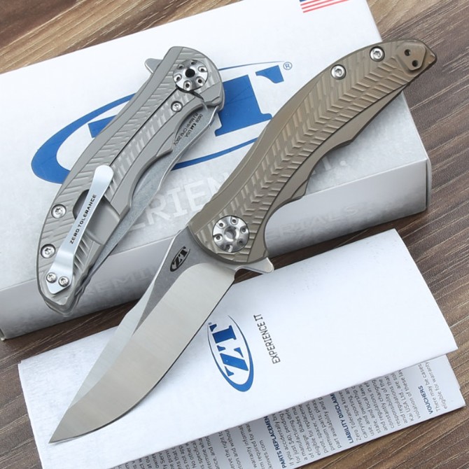 ZT0609 titanium alloy ceramic bearing folding knife