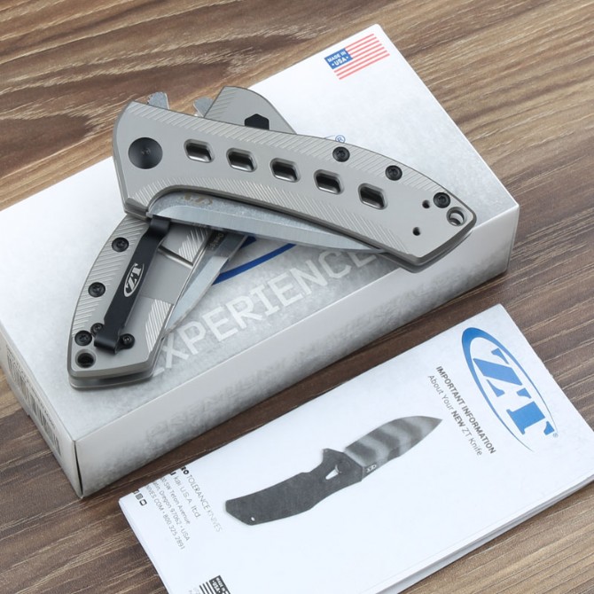 Zero error ZT 0801BRZ titanium alloy folding knife