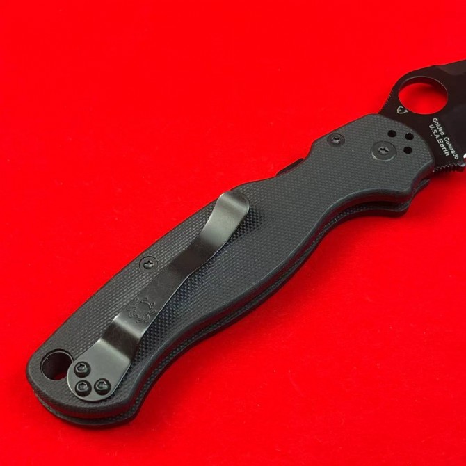 Spider C81 bearing folding knife (black G10 handle)