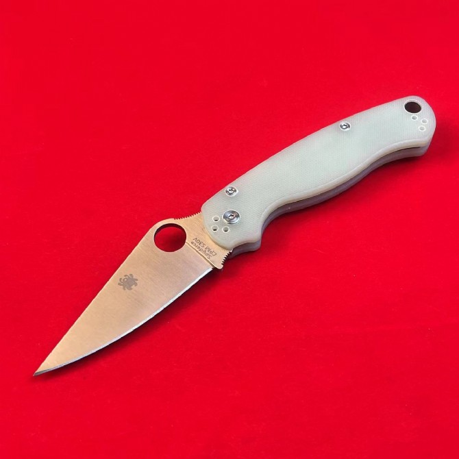 Spider C81 bearing folding knife (transparent G10 handle)