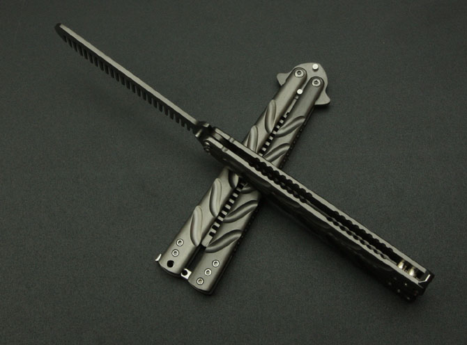 Butterfly C-39 comb swing knife (full titanium color)