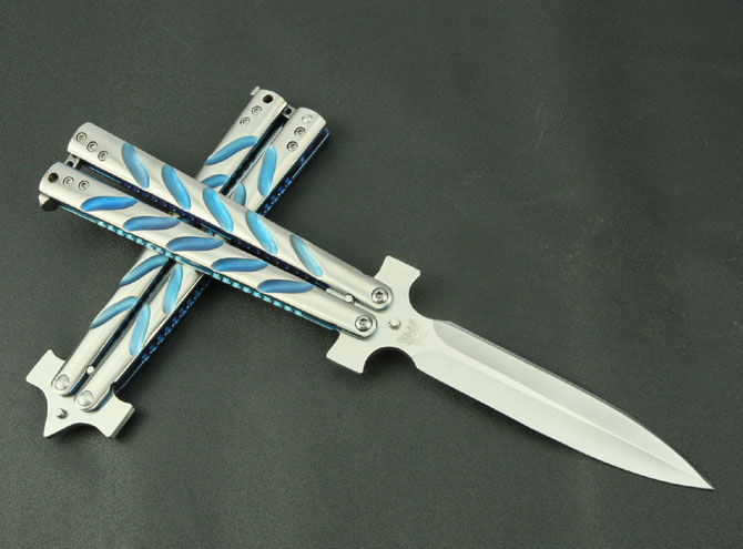 Butterfly—C45 Blue Titanium Throwing Knife