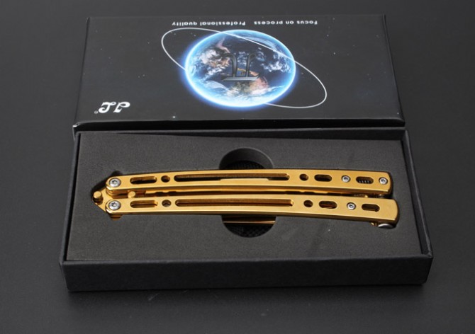 JL-07 Cross Fire Butterfly Knife (Edged)