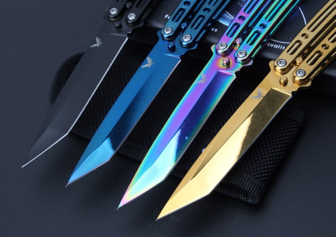 JL-07 Cross Fire Butterfly Knife (Edged)